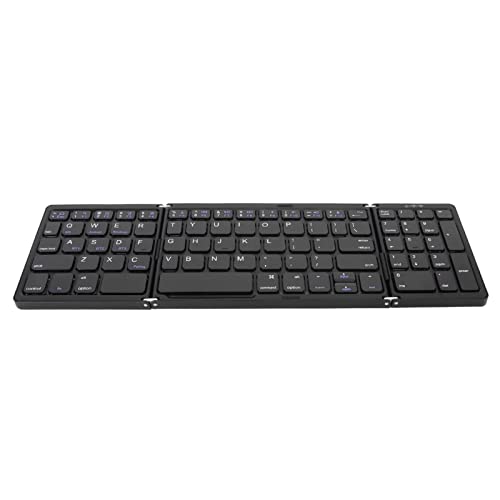 Jopwkuin Tastatur, Leise Scherentasten, Tragbare Dreifach Klappbare -Tastatur für die Arbeit (Schwarz) von Jopwkuin