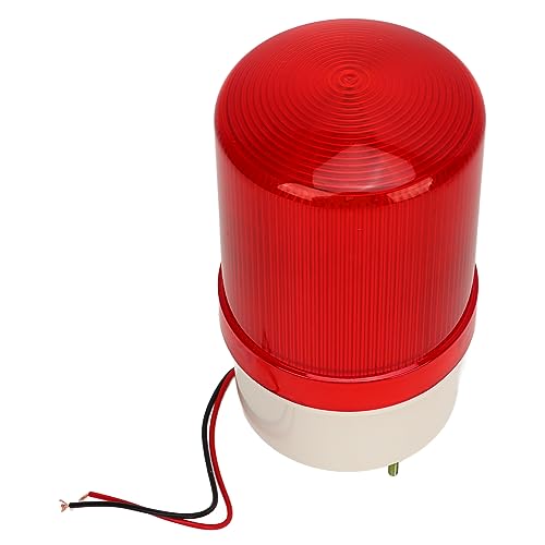 Rotierendes LED-Blitzlicht, 10 W, Breite Anwendung, Alarmlampe, Rot, 120 DB, für Maschine (24V) von Jopwkuin