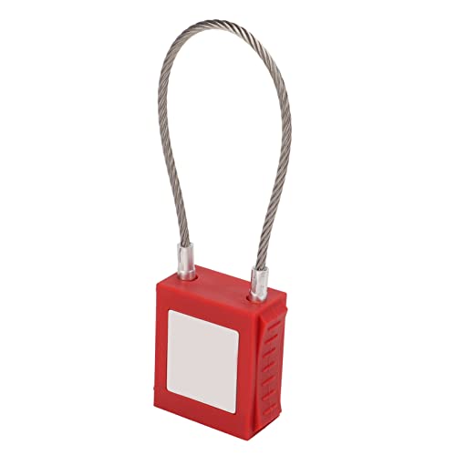 Stahlkabel-Vorhängeschloss, strapazierfähiges, langlebiges Lockout-Tagout-Kit, kompakt für die Gerätewartung(rot) von Jopwkuin
