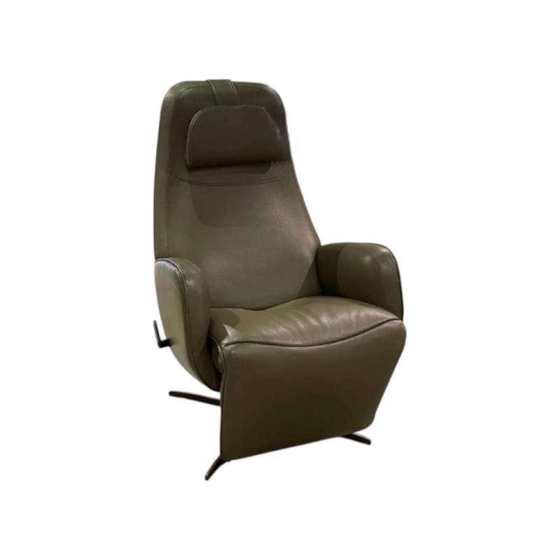 Relaxsessel Cosy Ghost Leder Lipano Oliva Grün Gestell 4 Sternfuß Bronze Matt Sc... von Jori
