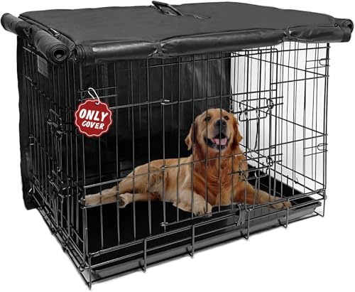 106.7 cm Hundekäfig Abdeckung Hundehütte Abdeckung, Große XL Hundebox für Große Hunde Draht Hundekäfig mit 1 2 3 Türen, Wasserdichtes 600D Oxford-Gewebe Innen/Außen Schwarz 106.7 cm Hundekäfig Abdeckung Hundehütte Abdeckung, Große XL Hundebox für Große Hunde Draht Hundekäfig mit 1 2 3 Türen, Wasserdichtes 600D Oxford-Gewebe Innen/Außen Schwarz von Joroamp