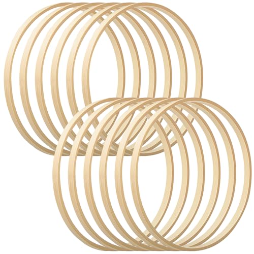 Jortmrd 12 Stück 15cm Holzringe zum Basteln Holzreifen Makramee Ringe Bambus Floral Hoop Traumfänger Ringe für Weihnachten Hochzeitskranz Wandbehang DIY Handwerk Jortmrd 12 Stück 15cm Holzringe zum Basteln Holzreifen Makramee Ringe Bambus Floral Hoop Traumfänger Ringe für Weihnachten Hochzeitskranz Wandbehang DIY Handwerk von Jortmrd