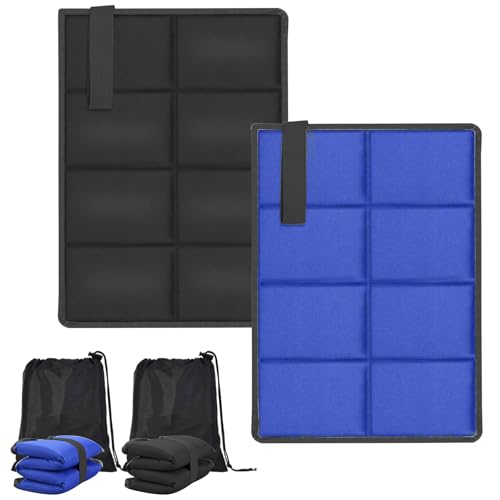 Jortmrd 2er Set Faltbar Sitzkissen Outdoor Sitzunterlage Thermo Sitzkissen Wandern Wasserdicht Faltbares Stadion Sitzkissen mit 2 Tragetasche Wetterfest Leicht für Kinder Spielplatz Camping Picknick von Jortmrd