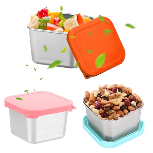 Jortmrd 3 Stück Snackbox Edelstahl Dose mit Deckel Salatdressing Behälter 180ml Saucen Behälter to Go Gewürzbehälter Saucenbehälter Mini Snackdose Auslaufsicher Bento Box Zubehör für Dip Gewürze Salat Jortmrd 3 Stück Snackbox Edelstahl Dose mit Deckel Salatdressing Behälter 180ml Saucen Behälter to Go Gewürzbehälter Saucenbehälter Mini Snackdose Auslaufsicher Bento Box Zubehör für Dip Gewürze Salat von Jortmrd