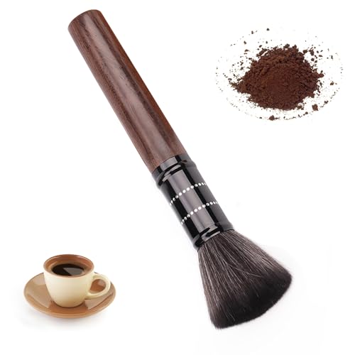 Jortmrd Barista Pinsel für Kaffeemühle Siebträger Reinigungsbürste mit Ebenholz Griff Espresso Pinsel Kaffee Bürste Kaffeepinsel Kaffeebürste für Espressomaschine Kaffeevollautomat von Jortmrd