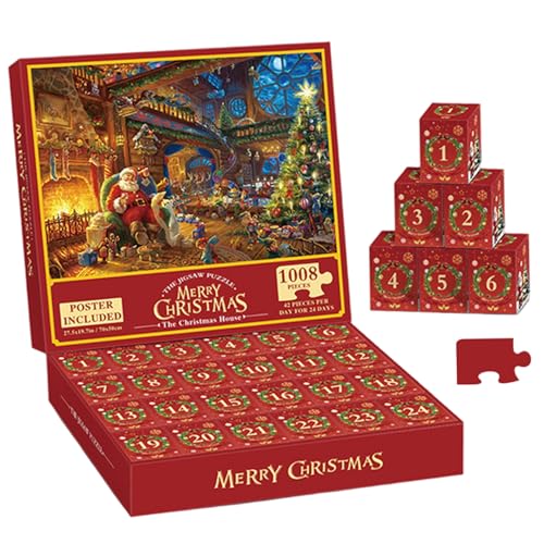 1 Set Weihnachtspuzzle Adventskalender 2025 1008 Teile Adventskalender Puzzle 24 Tage für Kinder Jugendliche Erwachsene Familienspieleabende 1 Set Weihnachtspuzzle Adventskalender 2025 1008 Teile Adventskalender Puzzle 24 Tage für Kinder Jugendliche Erwachsene Familienspieleabende von Jorzer