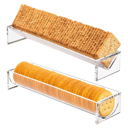 2-teiliges Serviertablett aus Acryl 9 x 3 Zoll großes rechteckiges transparentes Macaron-Display-Cracker-Tablett aus Acryl U- und V-förmiger Mehrzweck-Kekshalter für die Party zu Hause 2-teiliges Serviertablett aus Acryl 9 x 3 Zoll großes rechteckiges transparentes Macaron-Display-Cracker-Tablett aus Acryl U- und V-förmiger Mehrzweck-Kekshalter für die Party zu Hause von Jorzer