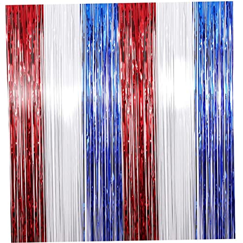 2pcs Rot Weiß Blau Lamettfolie Folien -randvorhänge Girlande Independence Day Party Photo Booth Requisiten Hintergrund Tür Wanddekoration Amerika Themen Geburtstagsfeier Vorräte, 4. Juli 2pcs Rot Weiß Blau Lamettfolie Folien -randvorhänge Girlande Independence Day Party Photo Booth Requisiten Hintergrund Tür Wanddekoration Amerika Themen Geburtstagsfeier Vorräte, 4. Juli von Jorzer