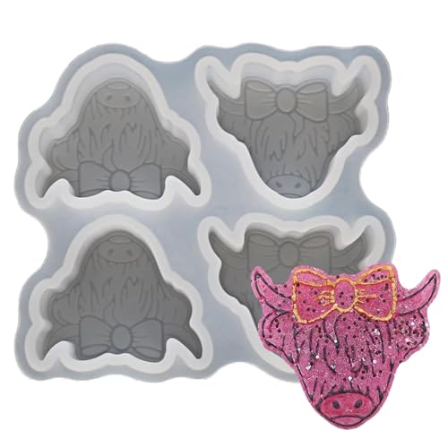 Auto-Frischhalteformen, 4-in-1-Kerzenformen in Kuhform, flexible Silikonformen für Halloween, Harz, Aromaperlen, Kerzen, Seife, Backen, DIY, Basteln, Dekor. von Jorzer