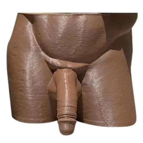Blumentöpfe Pflanzenvase in Körperform einzigartiger Übertopf Penisvase Dekoration lustiger männlicher Körper Übertopf Penis- Blumentopf Heim- und Gartendekoration 12, 9x12, 7x9, 9 cm Braun von Jorzer
