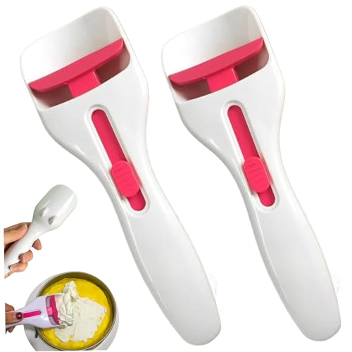 Cupcake-Schaufel Cupcake-Schaufel-Teigspender 2 Stück Cupcake-Spender mit One-Touch-Schiebeknopf leicht zu reinigender Teiglöffel DIY-Cupcake-Teigspender von Jorzer