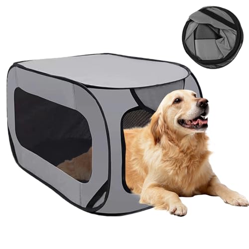 Faltbare Hundebox, 94 x 52 x 52 cm, 420 Oxford-Gewebe, tragbare Hunde-Reisebox, Haustierkäfig für drinnen und draußen, kleine und mittelgroße Welpen Katzen Faltbare Hundebox, 94 x 52 x 52 cm, 420 Oxford-Gewebe, tragbare Hunde-Reisebox, Haustierkäfig für drinnen und draußen, kleine und mittelgroße Welpen Katzen von Jorzer