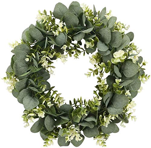 Frühlings-Kranz Türkranz mit Blumen, Künstliche Eukalyptus Kranz,Dekoration für Frühling und Ostern Kunststoff Künstliche Eukalyptus Kranz Türkranz Deko Künstliche Pflanzenkranz Künstlich 30cm Frühlings-Kranz Türkranz mit Blumen, Künstliche Eukalyptus Kranz,Dekoration für Frühling und Ostern Kunststoff Künstliche Eukalyptus Kranz Türkranz Deko Künstliche Pflanzenkranz Künstlich 30cm von Jorzer
