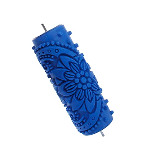 Gummi geprägt 15 cm Blumendruckrollen Blumenmuster DIY -Farbwalzen Dekorative Texturwalze für Wandmalereimaschine von Jorzer