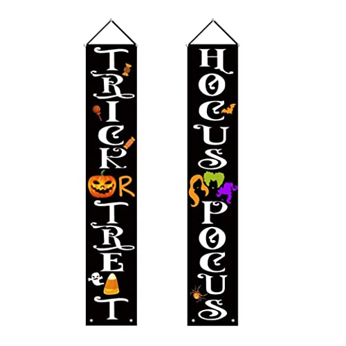 Halloween-Banner für draußen Halloween-Dekorationen für draußen große Hexen-Banner Veranda-Schilder für die Haustür Hof Girlande Partyzubehör – Orange/Schwarz Halloween-Banner für draußen Halloween-Dekorationen für draußen große Hexen-Banner Veranda-Schilder für die Haustür Hof Girlande Partyzubehör – Orange/Schwarz von Jorzer