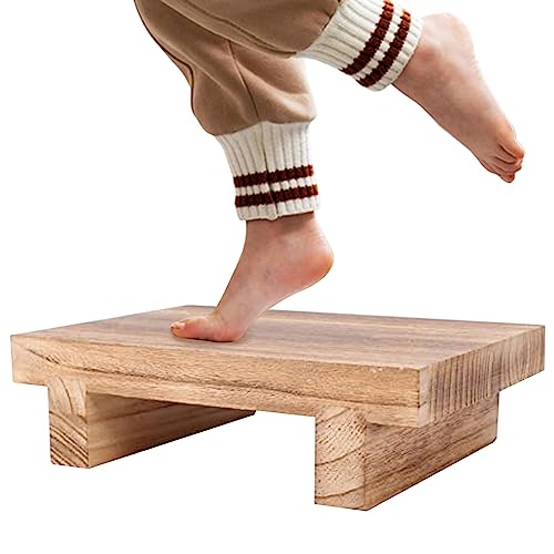 Holz Tritthocker Toilettenstufe Kleinkindhocker 7,1cm Hoch Stabiler FußHocker FüR Kinder Und Erwachsene 180kg Tragkraft Tragbarer One Tritt Hocker Kinder TöPfchen Trainingshocker FüR Schlafzimmer von Jorzer