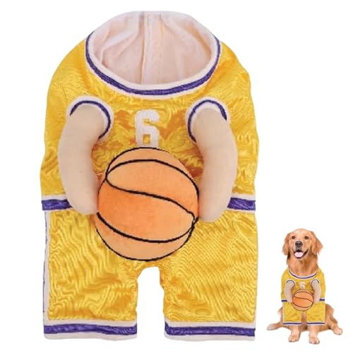 Hunde Basketballspieler Kostüm mit Ball, lustige Hundehundkostüme mit realistischen Händen weich und bequemes Haustier Halloween Kostüm gelb l Hunde Basketballspieler Kostüm mit Ball, lustige Hundehundkostüme mit realistischen Händen weich und bequemes Haustier Halloween Kostüm gelb l von Jorzer