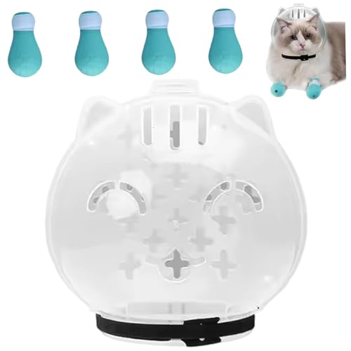 Jorzer Cat Bubble Mündung atmungsaktiver Katzenhelm für die Pflege von Anti -Biss transparenter Kopfabdeckung mit 4 Silikonpfotenschuhen zum Badnagel -Trimmen, L -Dekor. Jorzer Cat Bubble Mündung atmungsaktiver Katzenhelm für die Pflege von Anti -Biss transparenter Kopfabdeckung mit 4 Silikonpfotenschuhen zum Badnagel -Trimmen, L -Dekor. von Jorzer