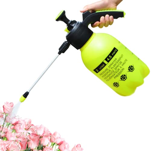 Jorzer Drucksprühsprühflaschen Gartenpumpe Sprühflasche tragbare Gartensprühgeräte mit Einstellbarer Düse Druck Wassersprühflasche für Pflanzen 2L von Jorzer