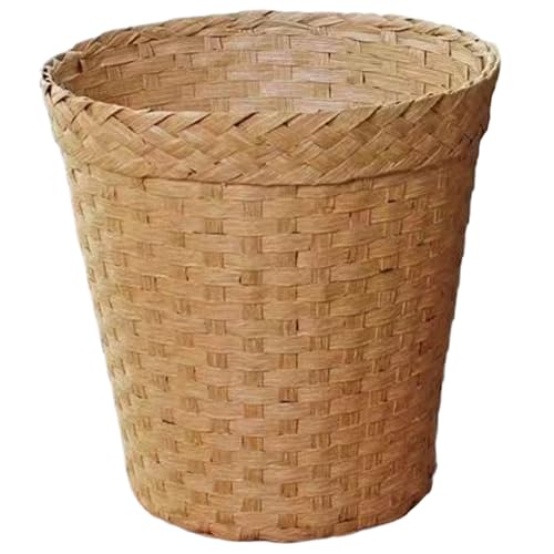 Jorzer Gewebter Mülleimer 17, 8x25, 4 cm kleiner gewebter Korb Mülleimer aus natürlichem Stroh runder Schreibtisch- einfacher Haushalts-Papierkorb für den Schreibtisch Style1 Jorzer Gewebter Mülleimer 17, 8x25, 4 cm kleiner gewebter Korb Mülleimer aus natürlichem Stroh runder Schreibtisch- einfacher Haushalts-Papierkorb für den Schreibtisch Style1 von Jorzer