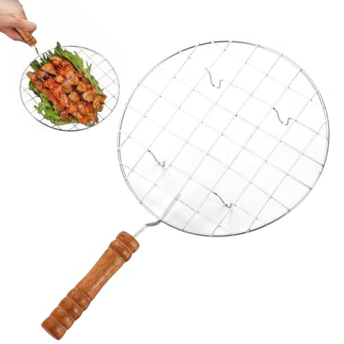Jorzer Grillregal 7, 5 in Dia Food-Safe Rund im Freien Grill Drahtröster-Rack mit hitzebeständigem Holzgriff poliertes Grillgitter mit Füße Grillzubehör. Jorzer Grillregal 7, 5 in Dia Food-Safe Rund im Freien Grill Drahtröster-Rack mit hitzebeständigem Holzgriff poliertes Grillgitter mit Füße Grillzubehör. von Jorzer