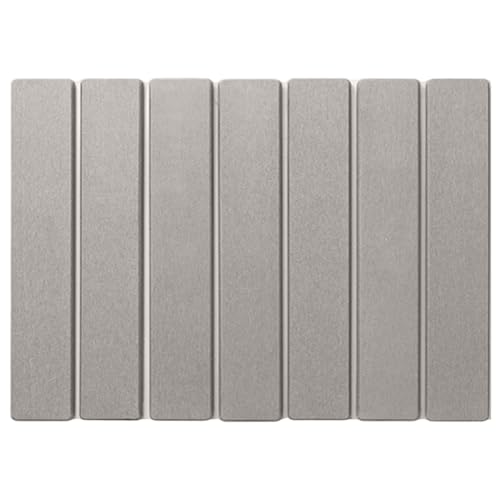 Jorzer Kieselgurmatte Badematte aus Kieselgurstein 40, 6x30, 5 cm Ultra-saugfähige schnelltrocknende Duschmatte aus Stein Faltbarer Rutschfester Badezimmerteppich für die Küche Hellgrau von Jorzer