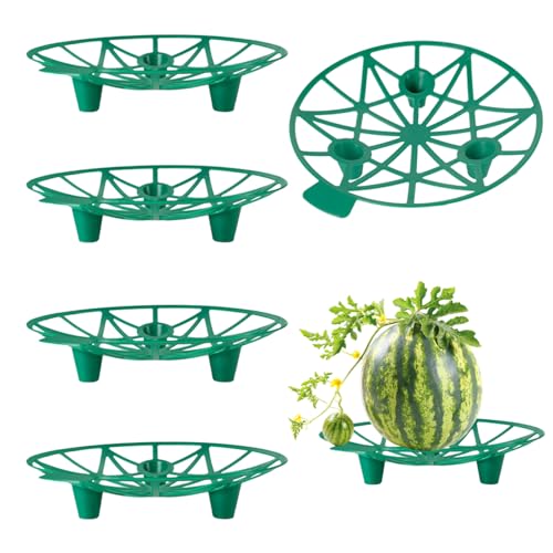 Jorzer Melonenwiege Wassermelonenspalier 5 Stück Robuste Pflanzenmelone Unterstützt Käfige 7,68 Zoll Wiederverwendbares Wassermelonenspalier Für Melone Kürbisse Erdbeeren von Jorzer
