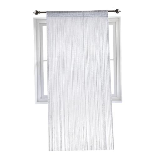 Jorzer Perlen Türvorhang Türvorhänge 200 X 99 cm Grauer Türvorhang Fliegengitter Leichte Fadenvorhänge Für Türöffnungen Raumteiler Fensterdekoration von Jorzer