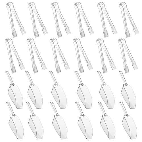 Jorzer Plastikschaufel kleine Zange Eiszange und Eisschaufel-Set 10 kleine Greifer und 10 Plastiklöffel durchsichtige Küchenzange Eisschaufel Schaufel Servierzange Jorzer Plastikschaufel kleine Zange Eiszange und Eisschaufel-Set 10 kleine Greifer und 10 Plastiklöffel durchsichtige Küchenzange Eisschaufel Schaufel Servierzange von Jorzer
