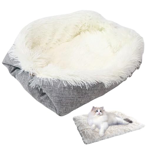 Jorzer Selbstwärmendes Katzenbett, zweizweckbare Faltbare Erwärmungskissen, weiches bequemes Kätzchenbett, waschbares kleines Katzenpad für Winter kleines Haustier, grau+weiß Jorzer Selbstwärmendes Katzenbett, zweizweckbare Faltbare Erwärmungskissen, weiches bequemes Kätzchenbett, waschbares kleines Katzenpad für Winter kleines Haustier, grau+weiß von Jorzer