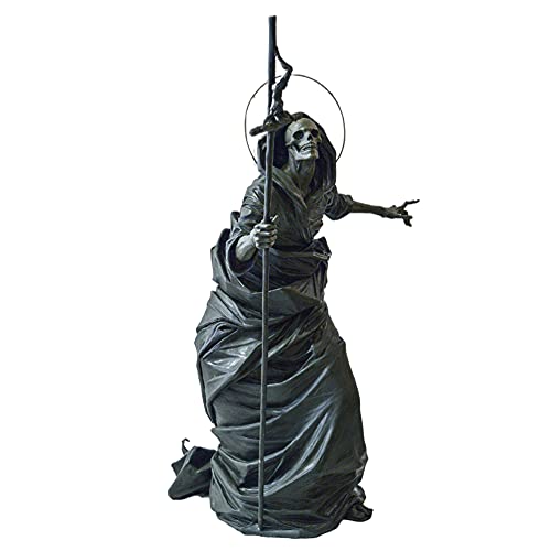 Jorzer Sorte Schnauze Schädel Halloween Skeleton Guardian Skulptur Grimmige Reaper Statue Spooky Gothic Skulptur Harz Handwerk Gothic Figur Decor Halloween Prop von Jorzer