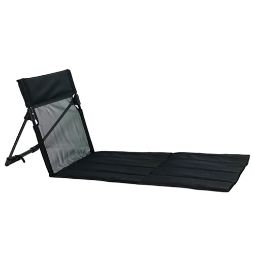 Jorzer Strandmatten -Lounge Stuhl, klappbare Strandliege mit atmungsaktivem Netzrücken, Leichtgewichtige Faltbare Bodenstuhl für Schwimmbad Camping -Fischerei Wanderweg, schwarz. von Jorzer