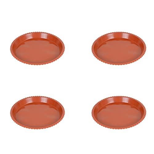 Jorzer Wassertropfschalen aus Kunststoff Gartentopf-Untersetzer Blumentopf-Untersetzer Wassertropfschalen aus Kunststoff runde Blumentopfschale für den Balkon oder Bauernhof braun von Jorzer