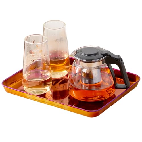 Metalltablett Serviertablett aus lebensmittelechtem Edelstahl in Regenbogenfarben 12, 3 x 9, 6 x 1 Zoll rechteckig dekorative Party-Küchenpfanne für das Heimrestaurant Metalltablett Serviertablett aus lebensmittelechtem Edelstahl in Regenbogenfarben 12, 3 x 9, 6 x 1 Zoll rechteckig dekorative Party-Küchenpfanne für das Heimrestaurant von Jorzer