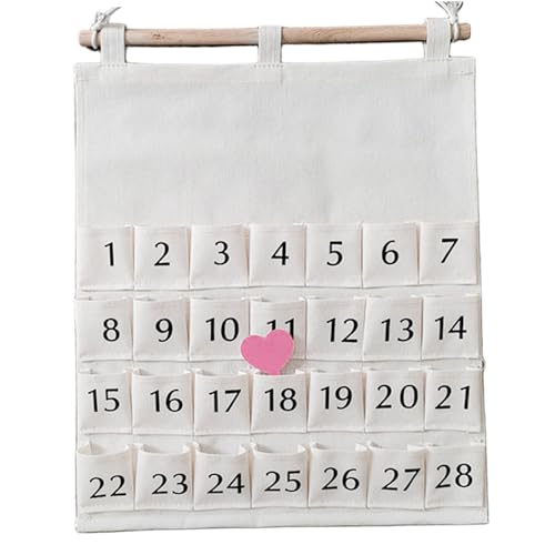Weihnachts-Adventskalender mit Taschen 2025 Stoff-Adventskalender zum Aufhängen an der Wand für die Weihnachts-Countdown-Dekoration zu Hause von Jorzer