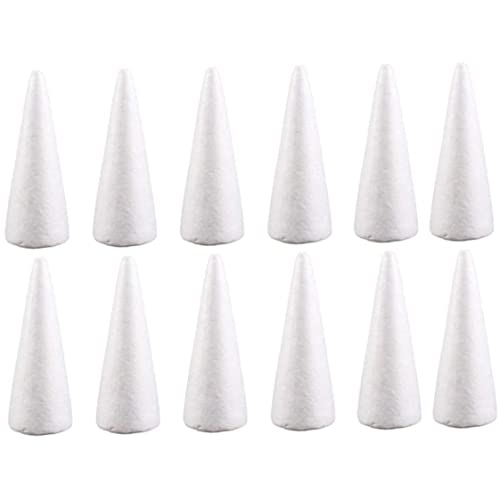 Weihnachts-Schaumstoffkegel 10 cm weiß Styroporkegel Bastel-Schaumstoffkegel Weihnachtsbaum Polystyrolschaum für Weihnachtstisch-Mittelstücke Hochzeitsdekoration 12 Stück Weihnachts-Schaumstoffkegel 10 cm weiß Styroporkegel Bastel-Schaumstoffkegel Weihnachtsbaum Polystyrolschaum für Weihnachtstisch-Mittelstücke Hochzeitsdekoration 12 Stück von Jorzer