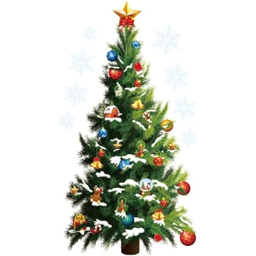 Weihnachts -Wandaufkleber Großer Weihnachtskunst -Wandaufkleber Abnehmbare Wandtattoos für Wohnzimmer Wohnkultur Weihnachtsbaum -Weihnachtsfeier Vorräte Weihnachts -Wandaufkleber Großer Weihnachtskunst -Wandaufkleber Abnehmbare Wandtattoos für Wohnzimmer Wohnkultur Weihnachtsbaum -Weihnachtsfeier Vorräte von Jorzer