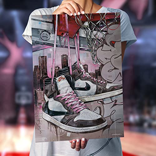 Jos Hoppenbrouwers Travis Scott Jordan 1 High Poster (50 x 70 cm), ungerahmt von Jos Hoppenbrouwers