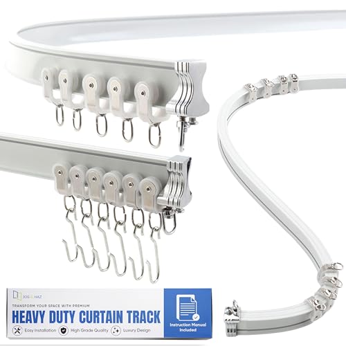 Flexible Aluminium-Deckenvorhangschiene, 5 m, biegbare Deckenschiene für Vorhänge, Decken-/Wandmontage, Vorhangschienensystem für gebogenen Duschvorhang, Wohnmobil und Schiebevorhangschiene Flexible Aluminium-Deckenvorhangschiene, 5 m, biegbare Deckenschiene für Vorhänge, Decken-/Wandmontage, Vorhangschienensystem für gebogenen Duschvorhang, Wohnmobil und Schiebevorhangschiene von Jos & Haz