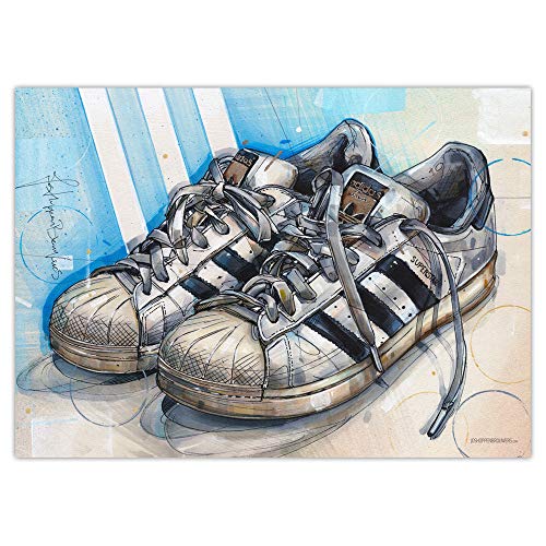 Adidas Superstar-Druck (50 x 70 cm), ungerahmt von JosHoppenbrouwers