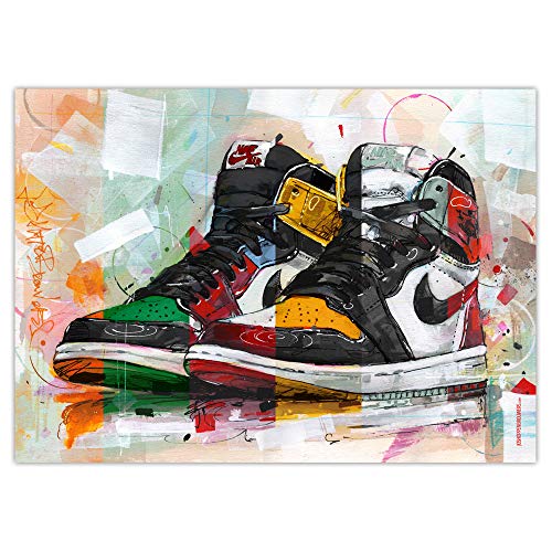 JosHoppenbrouwers Air Jordan 1 hoher Farbdruck, 50 x 70 cm, ungerahmt von JosHoppenbrouwers