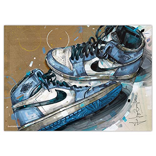 Air Jordan 1 Poster "University Blue", 50 x 70 cm von JosHoppenbrouwers