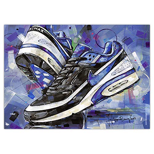 Air Max Classic BW Schwarzes, persisches Violett-Druck (50 x 70 cm) * ungerahmt von JosHoppenbrouwers