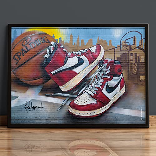 JosHoppenbrouwers Air Jordan 1 Graffiti-Poster (50 x 70 cm), ungerahmt von JosHoppenbrouwers