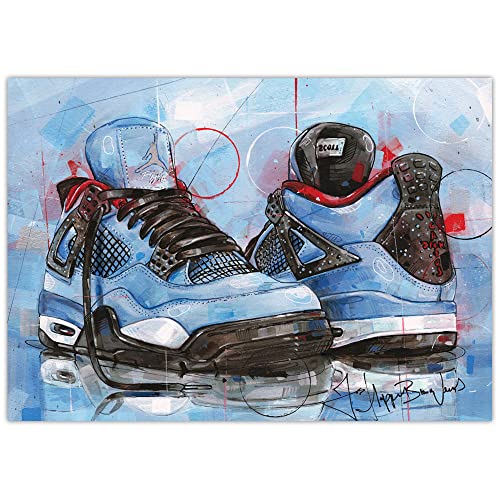 JosHoppenbrouwers Air Jordan 4 Travis Scott Cactus Jack Poster, 42 x 29,7 cm (A3) von JosHoppenbrouwers