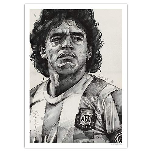 JosHoppenbrouwers Diego Maradona Druck 01 (50x70cm) *ohne Rahmen von JosHoppenbrouwers