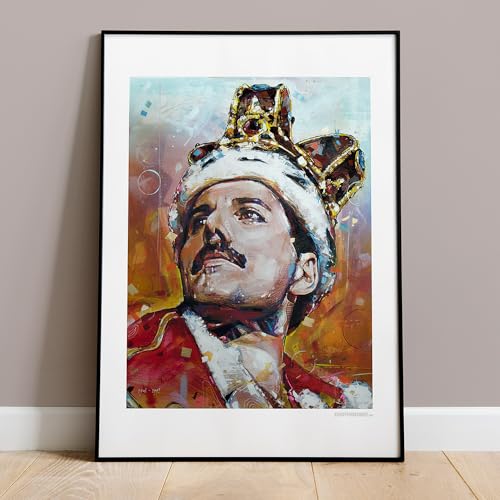 JosHoppenbrouwers Freddie Mercury Crown, Queen Print 04 (50 x 70 cm) von JosHoppenbrouwers