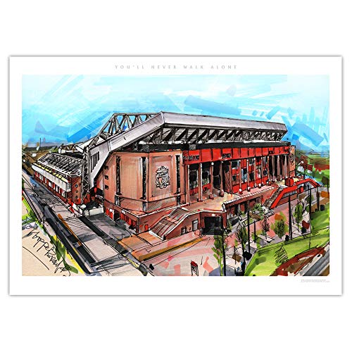 JosHoppenbrouwers Kunstdruck Anfield, Liverpool, 70 x 50 cm, ungerahmt von JosHoppenbrouwers