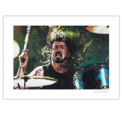 JosHoppenbrouwers Poster Dave Grohl, Foo Fighters 02 (70 x 50 cm), ungerahmt von JosHoppenbrouwers