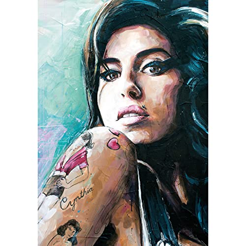 Kunstdruck auf Leinwand, Amy Winehouse, 40 x 60 cm von JosHoppenbrouwers